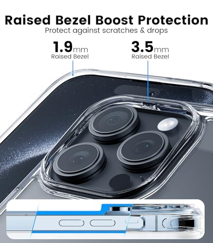 Clear Case for iPhone 15 Pro Max Phone Cases Not-Yellowing, with 2X Screen - Bild 11 von 77