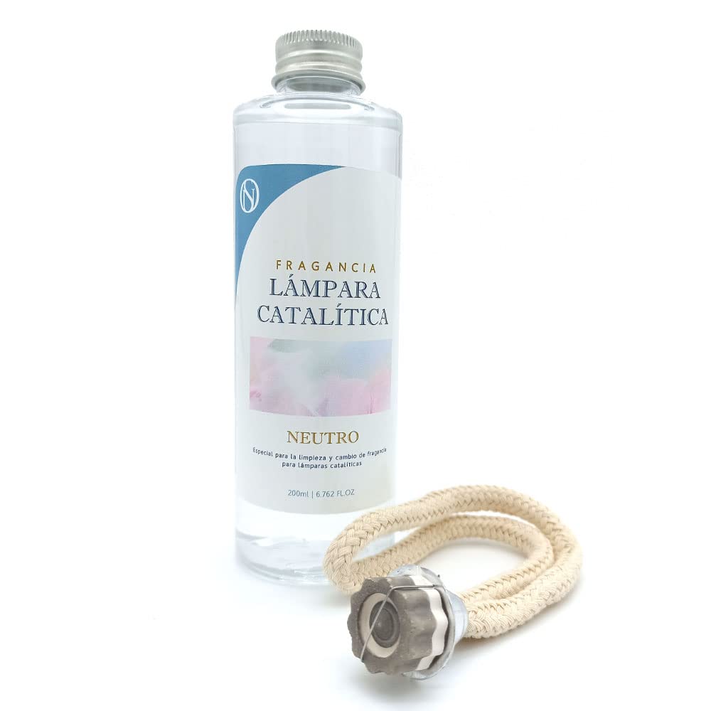 M MAMA MANUELA Pack de Limpiador Neutro de lámpara catalítica 200ml + Mecha de Repuesto para lámpara de 200ml - Fragancia Neutra para lámpara catalítica