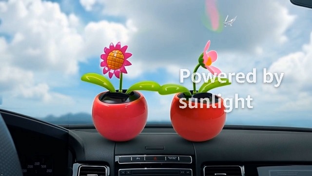 Amazon.com: Rose Red Solar Dancing Flower Car Dashboard