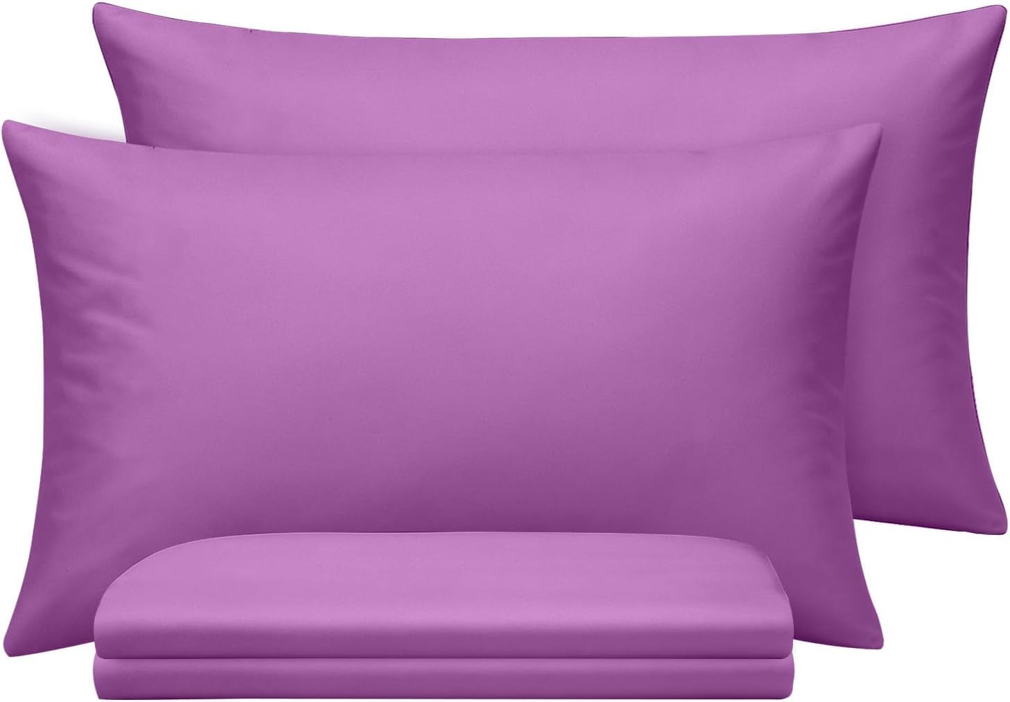 BedLooms Purple Pillow Cases 12 Pack Standard Size Brushed Microfiber Super Soft Pillowcases with Envelope Closure, House Wife Pillow Covers Hypoallergenic