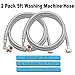 TT FLEX Washing Machine Hoses 5 FT with Elbow, Braided Stainless Steel Washer Hoses with 3/4