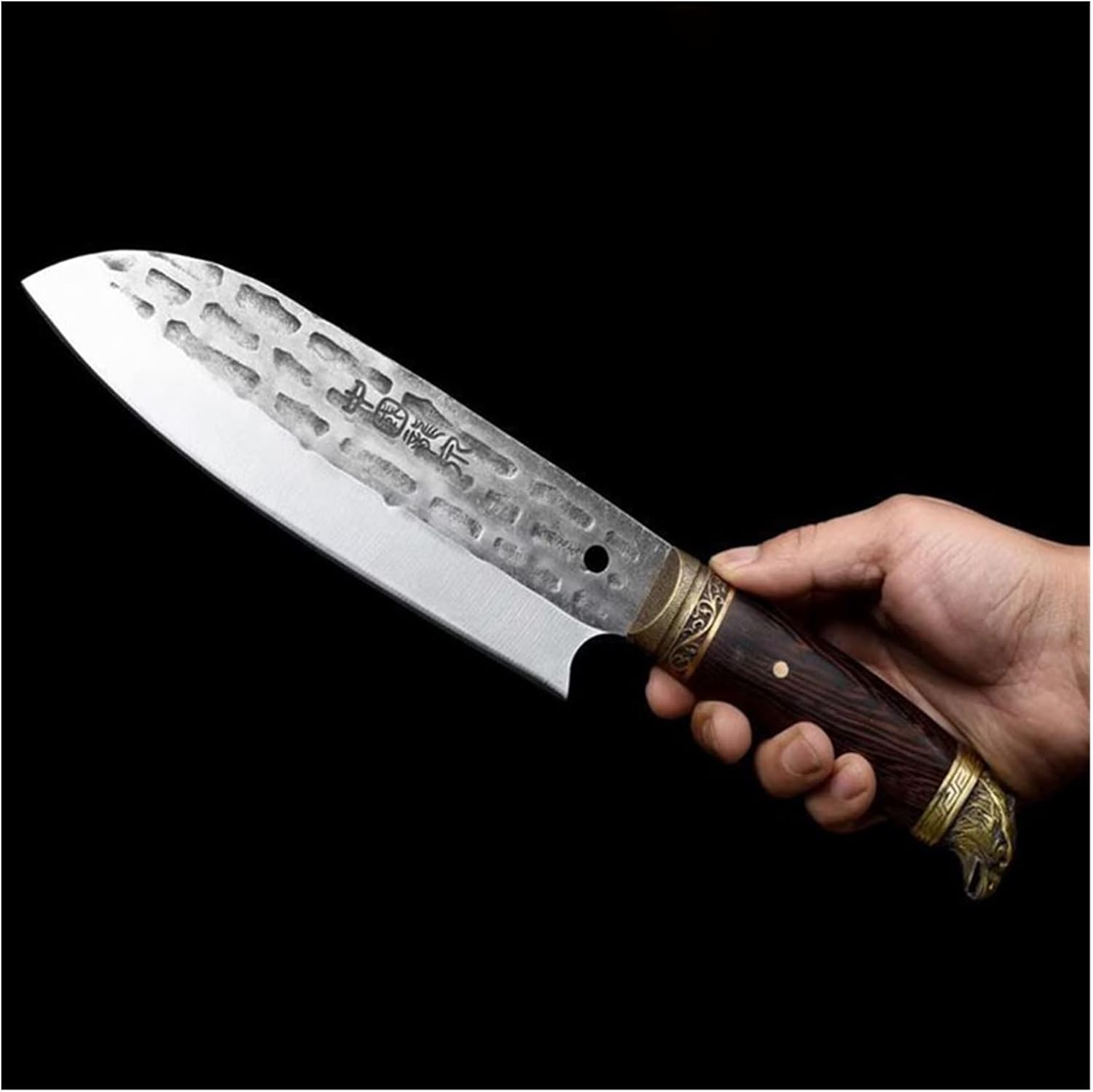 Japanese Santoku Knife Handmade Forged Kitchen Knife Copper Eagle Head Decor 8.5 Inch Cleaver Pro Sashimi Sushi Hot Knife Cutter