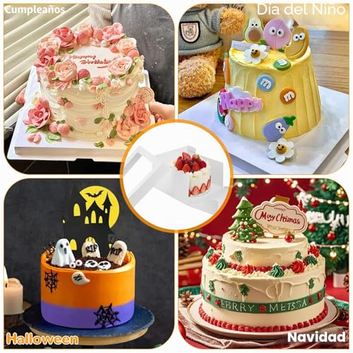 Miniatura 7 de Staranry 10 Piezas Cajas Para Tartas, 30.5 X 30.5 X 20.5 Cm Caja Para Tarta Cuadrada Blanca, Cajas Para Tartas Con Bandeja, Caja De Pastel De Cumpleaños, Cajass De Pastelería Adecuadas, Bodas, Fiestas