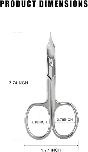Miniatura 6 de Tijeras profesionales para uñas y cutículas, 2 en 1, tijeras de manicura para hombres, kit multiusos de acero inoxidable para cutículas, pedicura y