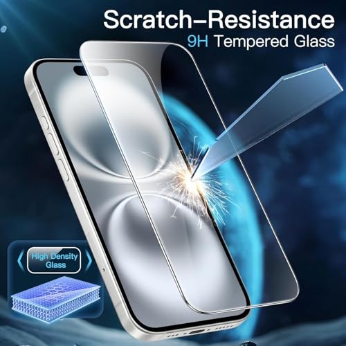 Image of Tempered Glass Screen Protector Compatible for Google Pixel 10 Pro XL Black (Pack of 2) with Edge to Edge Coverage and Easy Installation kit