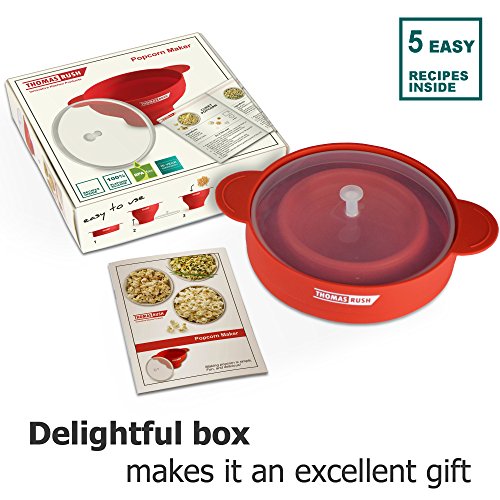 Mekbok Microwave Popcorn Maker - Microwave Popcorn Popper For Home - Collapsible Silicone Bowl - Red #TOP5