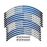 Autocollants Réfléchissants De Bande Jante Moto 1 Jeu D'autocollants Bord pour V Strom 250 SX 1000 1050 XT DL 650(Style 2)