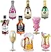 BESTZY Folienballon Weinflasche 9PCS Riesen Folienballons Sektflasche Deko Set Inflated Aluminiumfolie Ballon Weinflasche Weinglas Ballons für Geburtstag Urlaub Hochzeit Party Dekoration