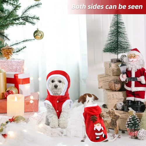 Ayizhiniu Hundekostüme Weihnachten, Pet Hoodies Warme Hundemantel, Katzen Hunde Weihnachtskostüm, Weihnachtskostüm Haustier Kleidung, Anwendbar auf Weihnachtskleidung für Hunde
