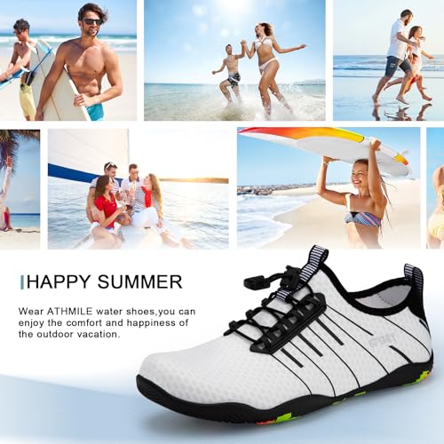 Image of ATHMILE Water Shoes for Men Women River Swim Beach Pool Adult Quick Dry