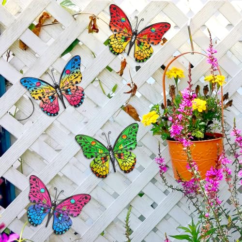 image for Daogtc Metal Butterfly Wall Decor - 9.6