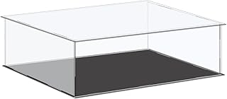MECCANIXITY Acrylic Display Case Plastic Box Cube Storage Box Clear Small Assemble Dustproof Showcase 14.1x10.2x4.1 Inch for Collectibles Items