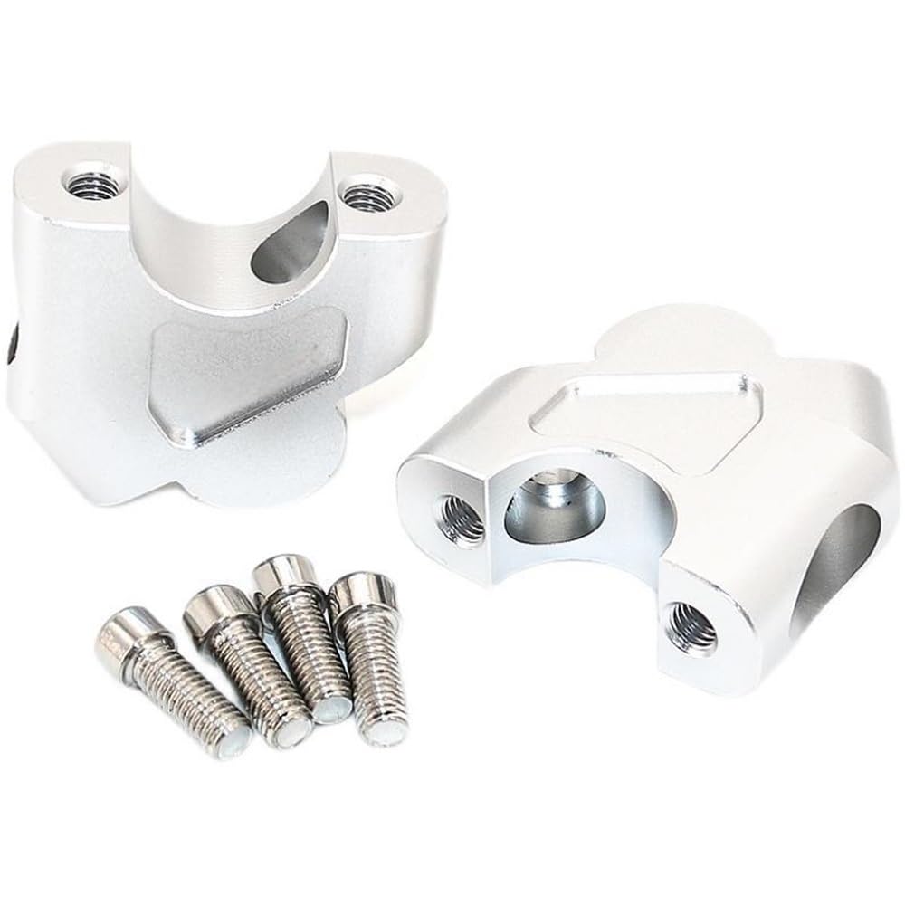 Réhausseur de guidon pour CB500X 2019-2023 - Adaptateur de montage reculé en aluminium argent