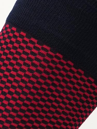 Image of Theater Men's Classic Check Socks | Premium Mercerized Cotton | Soft & Breathable | Luxury Formal & Office Wear