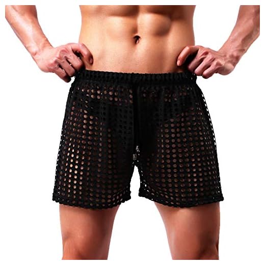 Casey Kevin Sexy Unterwäsche für Mann Netz Kurze Hosen Transparent Shorts Herren Sexy Boxershorts Freizeit Boxer Shorts