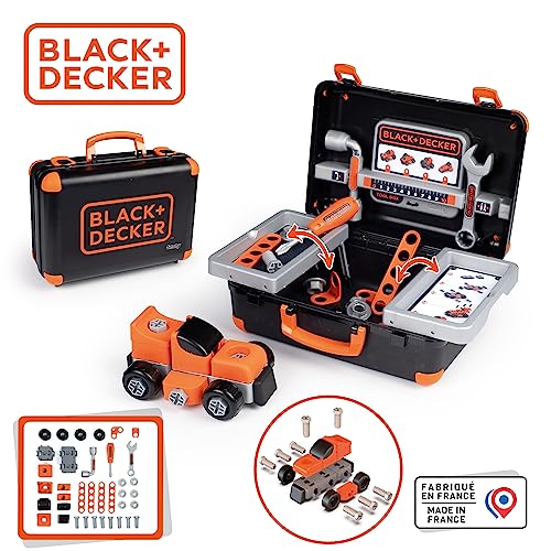 SMOBY Black & Decker Kids Tool Box, Children's Toy Tool Pretend Play Tools Kit - Image 2