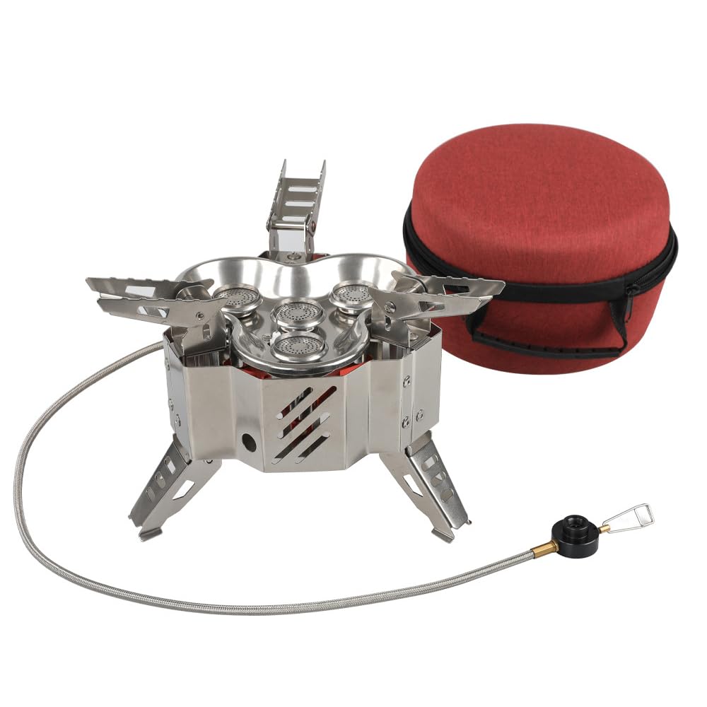 Amazon.com: Lixada Folding Camping Gas Stove Ultralight Camping Windproof  Stove with Storage Bag Strong Firepower Picnic Cooking Furnace : Sports u0026  Outdoors