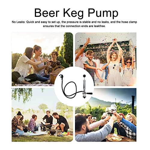 Bomba de barril de cerveja, bomba de festa de barril de aço inoxidável, dispensador tipo S para piqu
