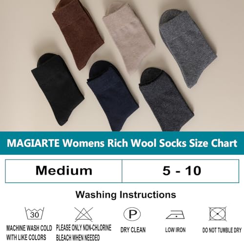 Image of MAGIARTE Merino Wool Socks Christmas Gift Pack Light Weight Winter Warm Vintage Cozy Crew Socks for Women and Men 3 Pack