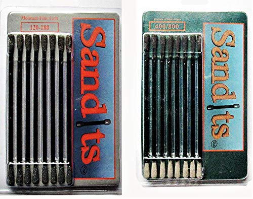 Sandits Combo 2 Pack- Sanding Tool 120-180/400/800 Grit U.S. Made