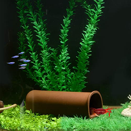 Image of Saim Aquarium Decorations Pleco Cave, Betta Fish Ceramic Cave Decor Hideout, Fish Shrimp Breeding Caves Aquarium Rocks for Shrimp Cichlid Hiding Breeding - Large