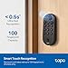 Tapo Smart Wi-Fi Deadbolt Door Lock - Fingerprint Recognition, Keyless Tactile Buttons & in-App Monitoring, Auto-Lock, IP54, BHMA Certified, Compatible with Standard Door Sizes, Tapo DL105