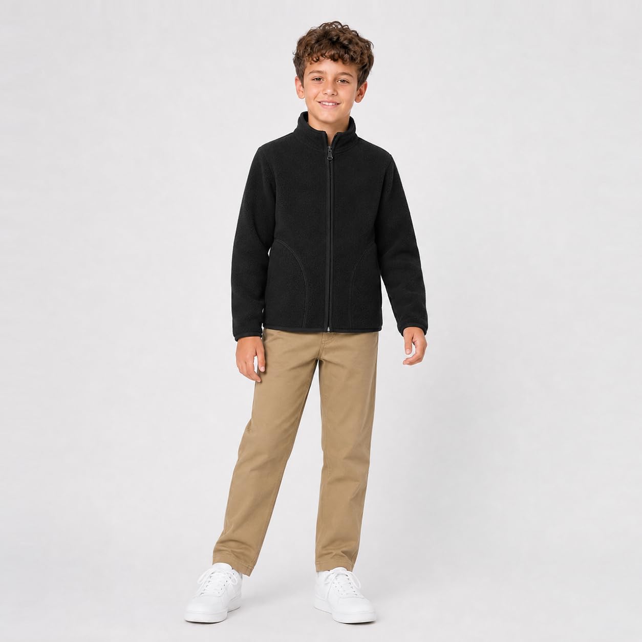 Mud Kingdom Unisex Kids Fleece Jacket Printing Zip Up