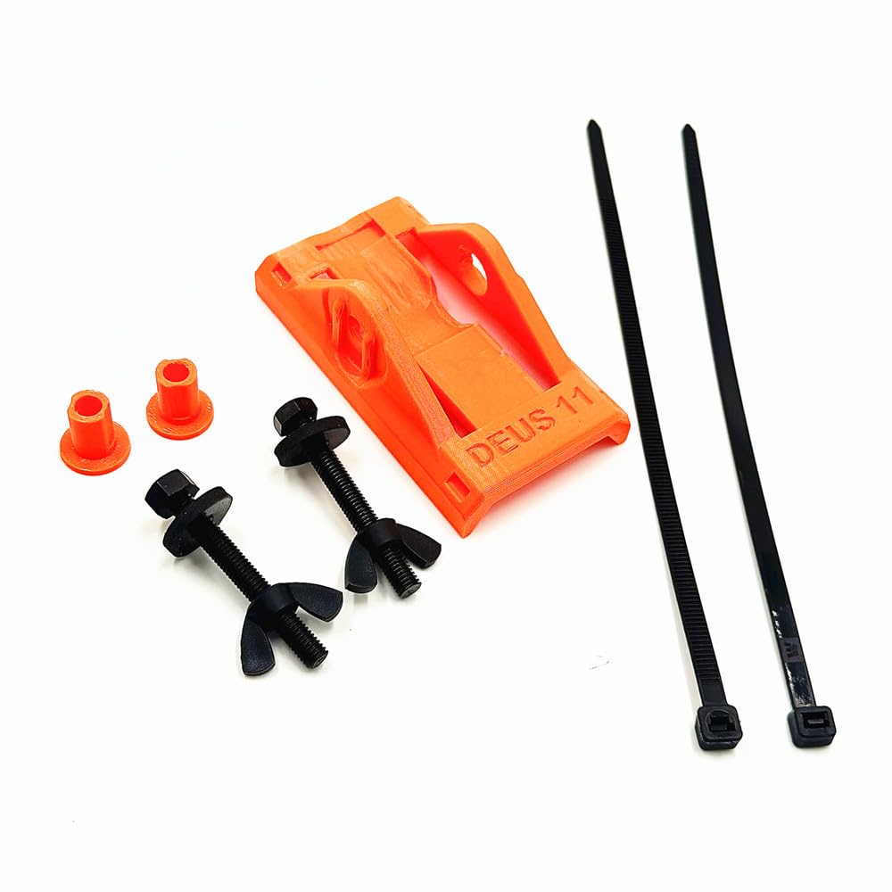 Deus Fit Kit d'installation pour pédales de vélo, 2 pédales, support en plastique orange