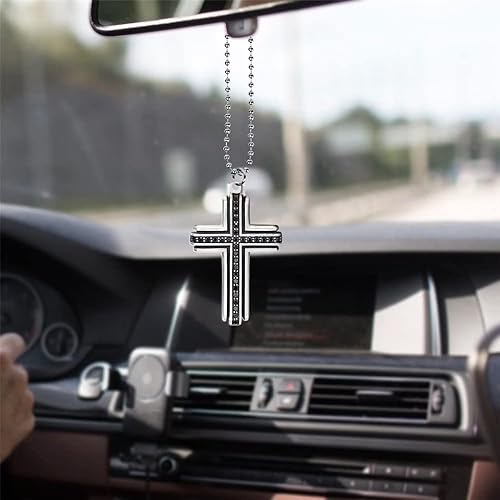 Miniatura 7 de Adorno colgante de espejo retrovisor de camión rojo, adornos de coche de cruz de águila, colgante de espejo automático, accesorios colgantes de