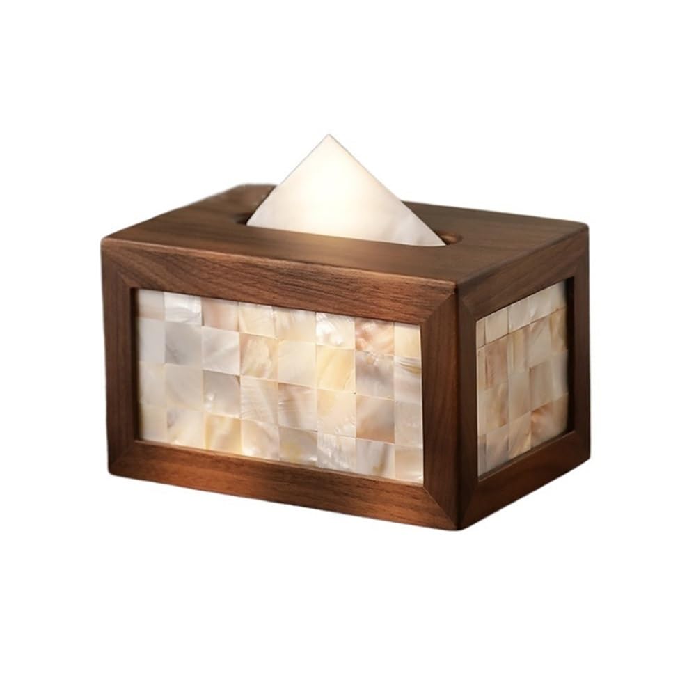 Tissue Case Retro Household Office Rectangular Tissue Paper Holder Box Cover Case Napkin Chinese Style Dispenser for Countertops Tissue Dispenser(Multi-colored)