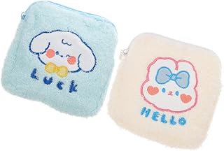 Anneome 2pcs Napkin Storage Bag Travel Menstrual Pad Pouch Napkin Bag Multi-function Small Bag Monthly Bag Girl Aunt Towel Plush Period Pouches Period Bag Nursing Pad Bag