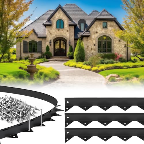 Pushglossy 5 Pcs 16.5ft Metal Paver Edging with Spikes...