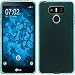 Produktbild PhoneNatic Case kompatibel mit LG Q6+ - türkis Silikon Hülle transparent + 2 Schutzfolien