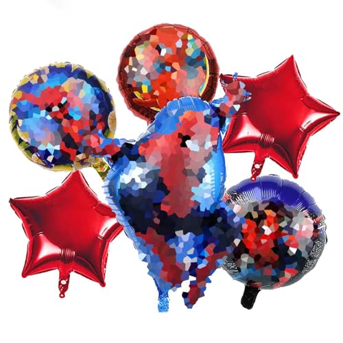 6 Pcs Spider Foil Balloons Spider Birthday Party Decorations Balloon Supplies
