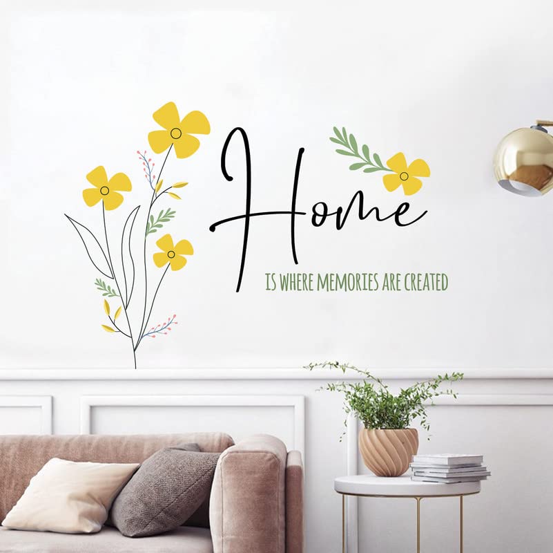 Kotart - Yellow Flowers and Quotes Printed PVC Vinyl Wall Stickers/Decals for Living Room Bedroom Kids Room Wall Decor (B09WC878LR) Amazon Price History, Amazon Price Tracker