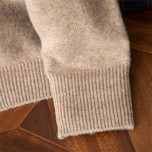 Men's Merino Wool Knitted Top V-Neck Button with Pockets Sweatercoat4