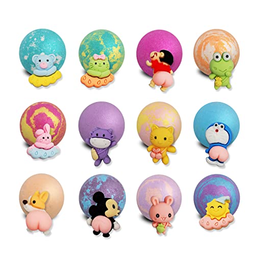 Bath Bombs For Kids Girls Boys Teens With Surprise Toys Inside Kid Natural Bath Bomb 12 Pack Bubble Fizzes Bath Bombs Gift Kit For Birthday Christmas #TOP5