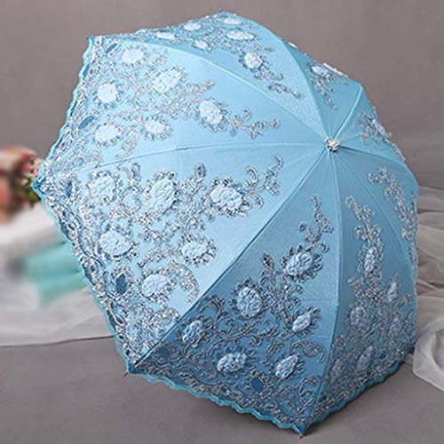 Parapluie pliable broderie grand diamètre pour bloquer le soleil direct