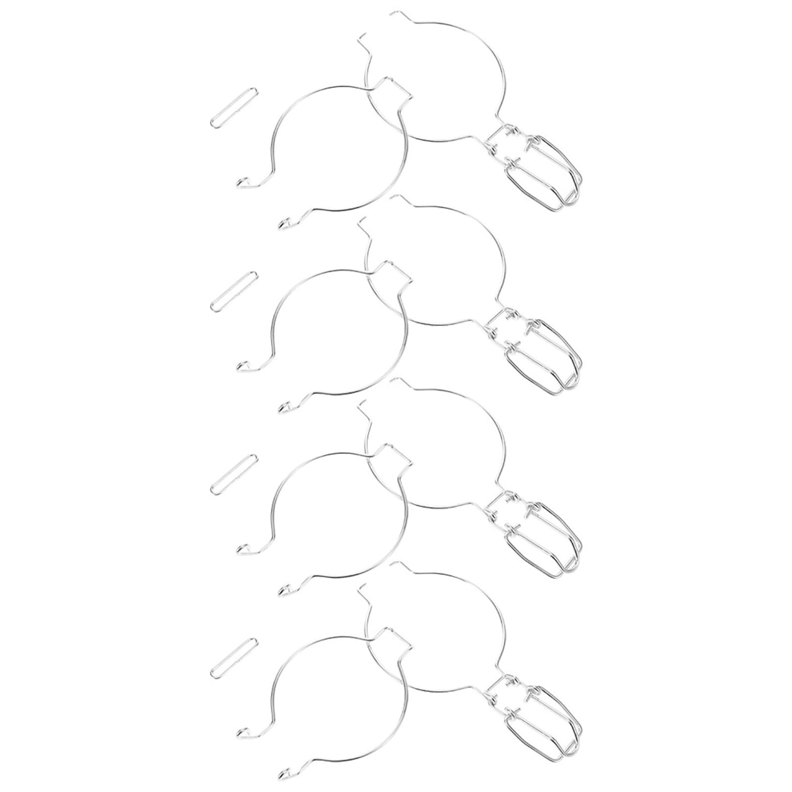 Hohopeti 4pcs Stainless Steel Wire Clamp Mason Jar Buckles Wide Mouth Glass Jar Sealed Buckle Clips for Canning Storage Kitchen Accessories Random Style