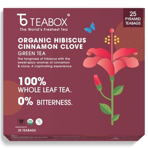 Teabox OHCCG_25 Organic Hibiscus Cinnamon Clove Green Tea Bags 100 Pcs thumb #1