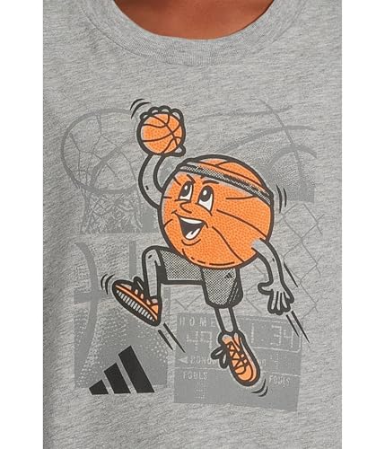 adidas Boys' Long Sleeve Sport Graphic Heather Tee3