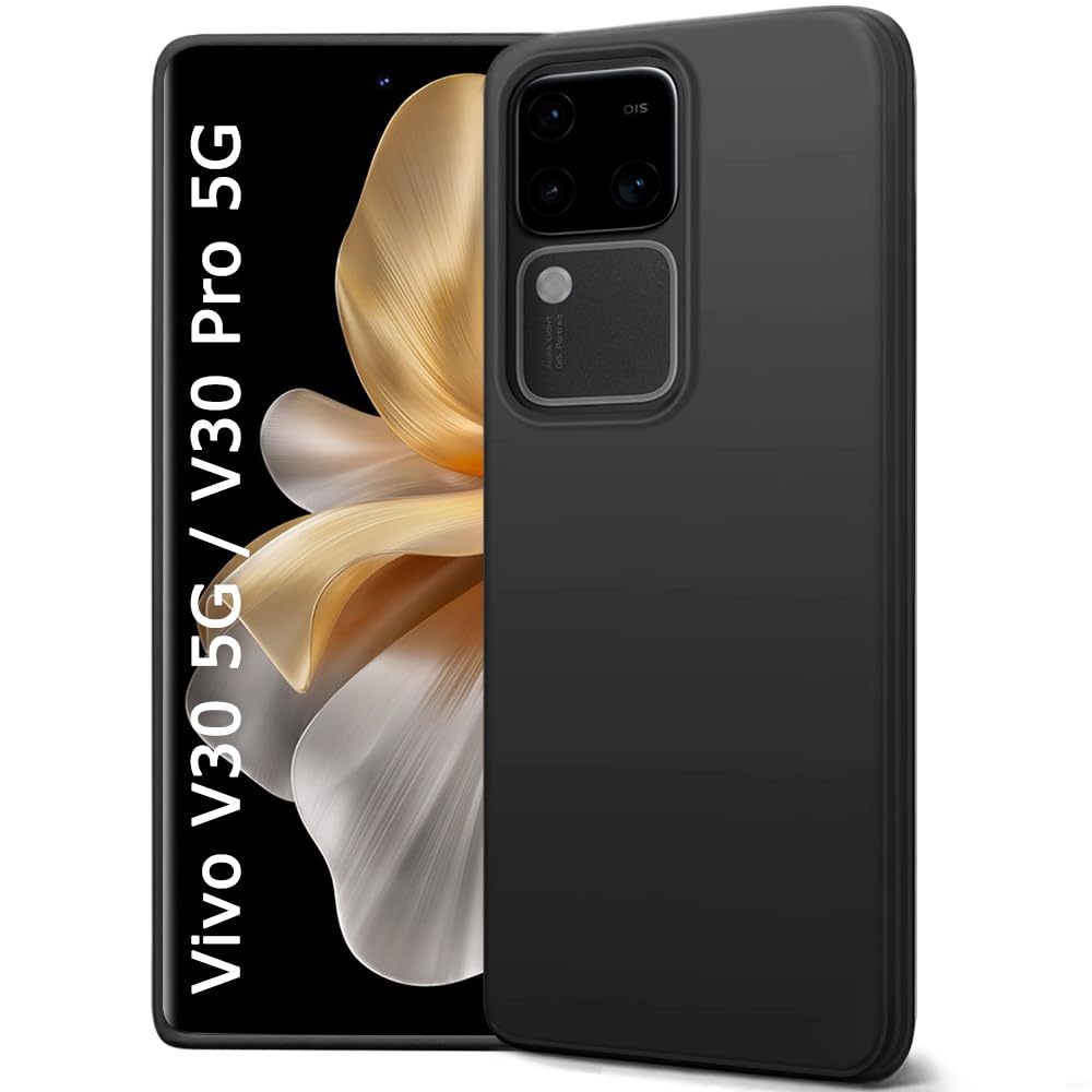 TheGiftKart Liquid Silicone Back Cover Case for Vivo V30 / V30 Pro 5G | Soft Micro-Fibre Lining Inside | Camera Protection Bump | Shockproof Back Cover Case for Vivo V30 / V30 Pro 5G (Silicone, Black) (B0CWH92747) Amazon Price History, Amazon Price Tracker