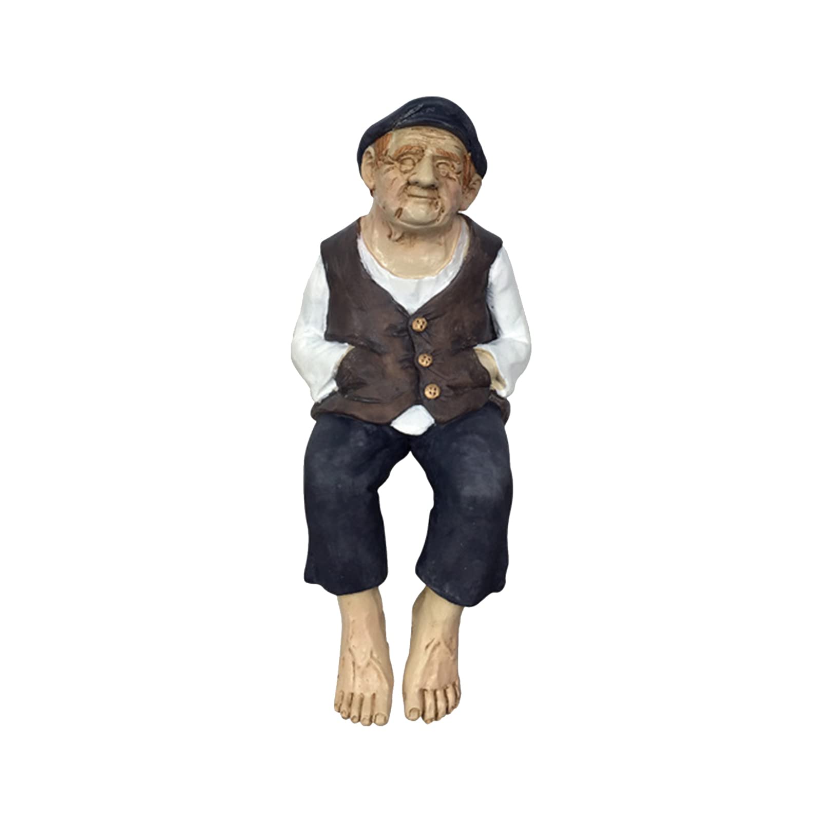 Eastuy Elderly Figurines,Loving Elderly Couple Figurines | Resin Elder Couple Cake Statues Grandpa Grandma Sculpture Decoration, 1 Piece