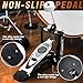 Facmogu Kick Drum Pedal, Double Chain Pedal Adjustable Percussion Hardware for Intense Play, Heavy-Duty Single Kick Bass Drum Pedal with Classic Felt Beater Stick & Drum Key for Beginner & Pro Drummer