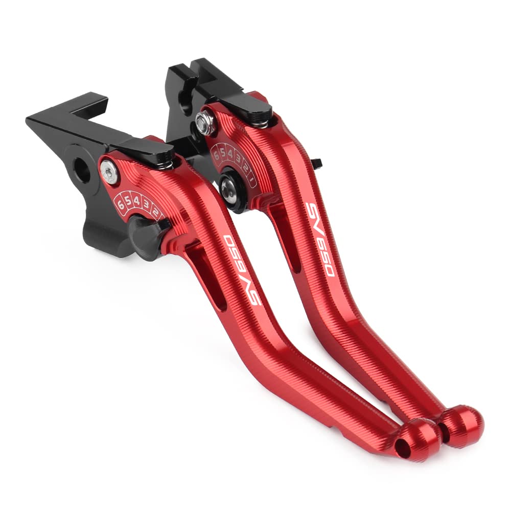 Pour SV650/X SV 650 2016 2017-2022 Levier d'embrayage et Frein, Aluminium Levier Frein Embrayage Moto Réglable