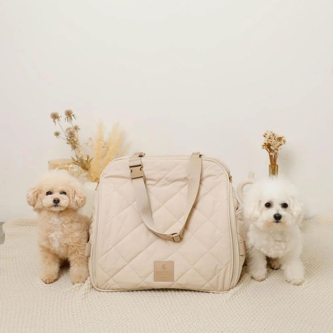 モンシェリ キルティングメッシュ フロントリュックS ベージュari