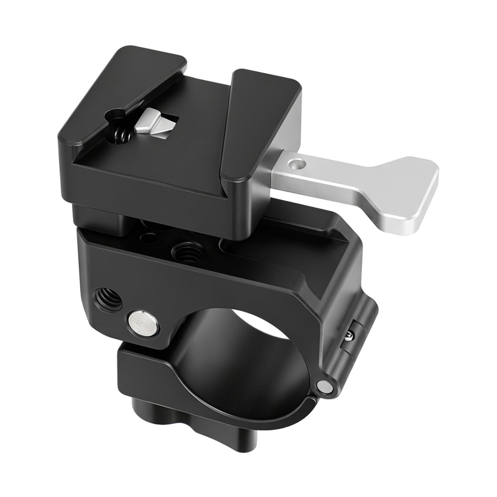 Abrazadera de tubo de un solo agujero para tubería de aluminio de 30 mm, montaje de barra de mejora del hogar con tornillo de rosca de 1/4 a 20 pulgadas, accesorios para el hogar