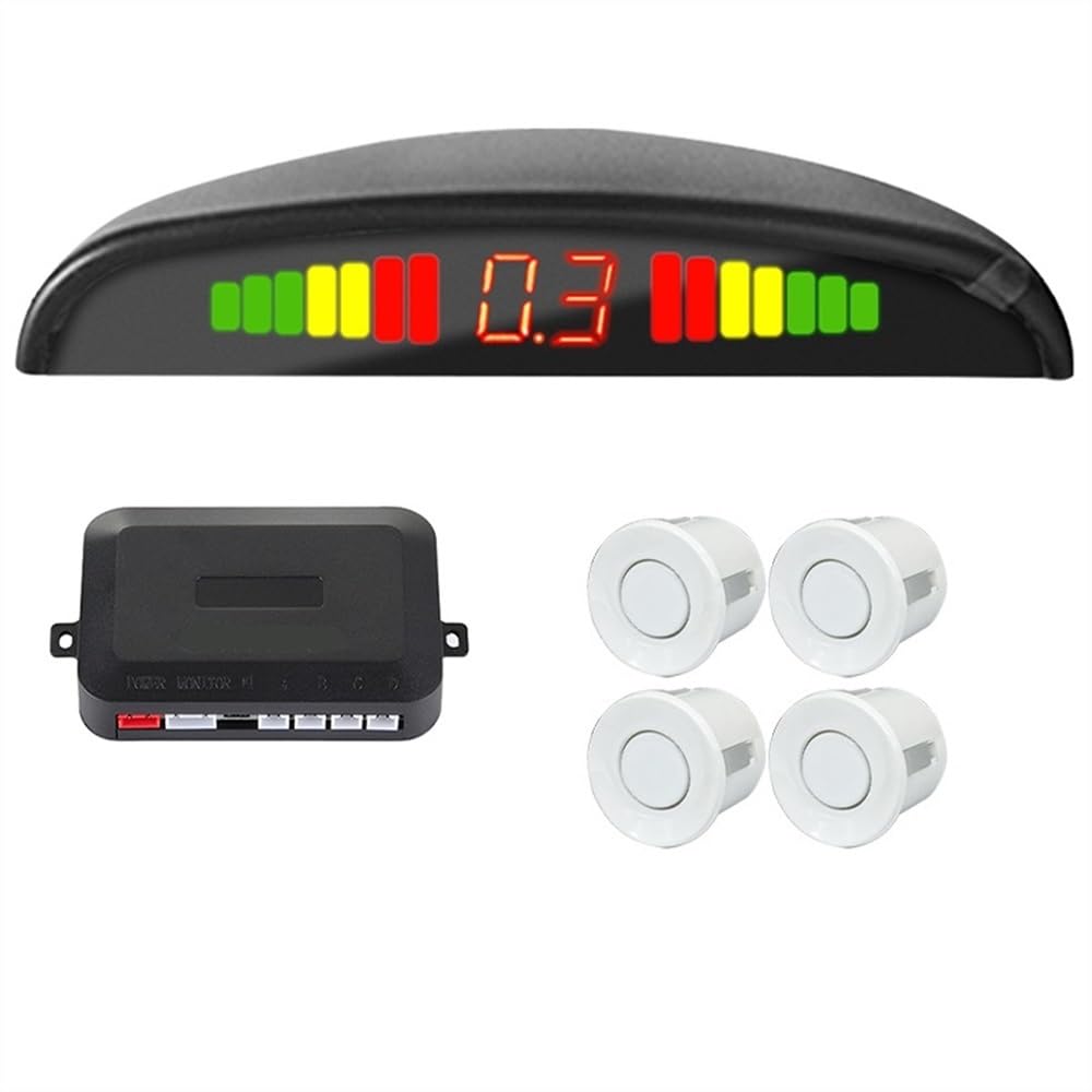 Capteur Radar recul Kit capteur stationnement Voiture avec écran de 22 mm 4 capteurs rétroéclairage Radar recul Surveillance 12 V