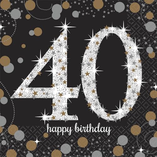 Amscan Sparkling Celebration 40 Round Prismatic Plates - 8 Pack Multicolor Party Plates (7 Inch)