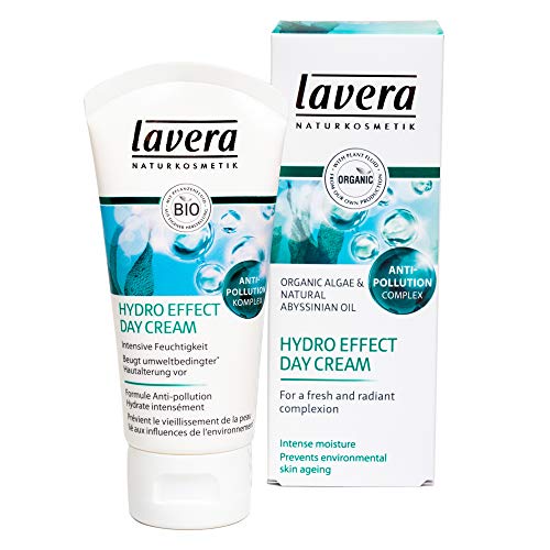 lavera Hydro Effect Day Cream: Facial skincare with Anti-Pollution Complex with Organic Algae and Natural Antioxidants - Hydrating Face Moisturizer for Skin Protection – 1.7 Oz